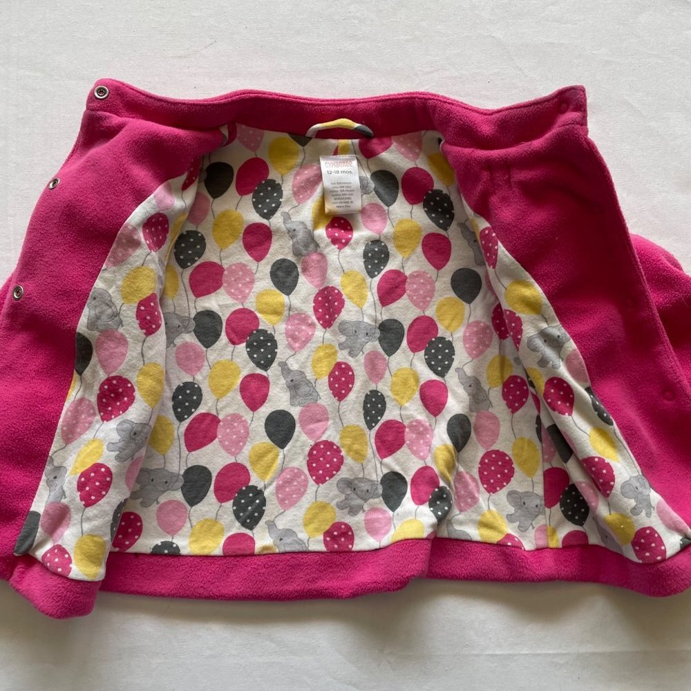Gymboree Pink Fleece A-line Coat size 12-18 Months - Picture 6 of 8